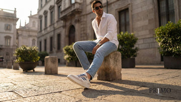 outfit ufficio sneakers uomo